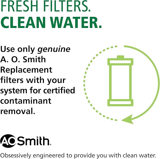 AO Smith 4.5"x10" 40 Micron Sediment Water Filter Replacement Cartridge - NSF/ANSI 42 Certified - For Whole House Filtration Systems - AO-WH-PREL-RPP