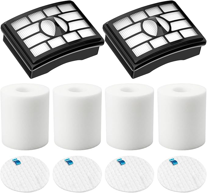 Vacuum Filters Replacement for Shark Rotator Professional Lift-Away NV500 NV501 NV502 NV503 NV505 NV510 NV520 NV552 ZU780 ZU782 ZU785 UV560, 2 Post Filters +4 Foam&Felt Filters, Part # XFF500 & XHF500