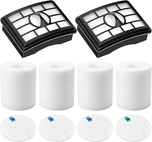 Vacuum Filters Replacement for Shark Rotator Professional Lift-Away NV500 NV501 NV502 NV503 NV505 NV510 NV520 NV552 ZU780 ZU782 ZU785 UV560, 2 Post Filters +4 Foam&Felt Filters, Part # XFF500 & XHF500