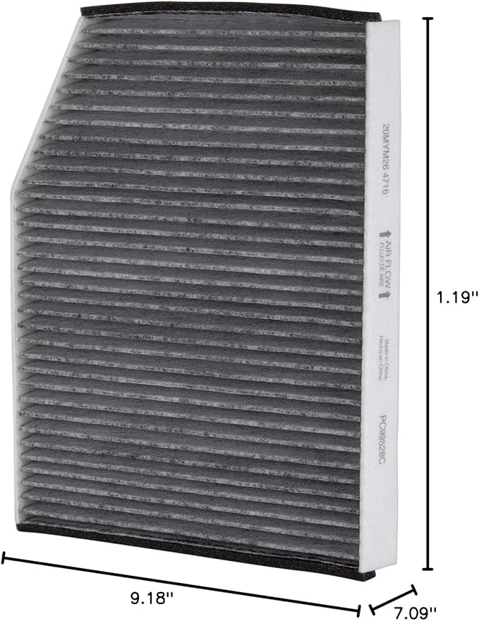 PG Cabin Air Filter PC99528C | Fits 2020-2025 Ford Transit-250, Transit-350, Transit-350 HD, 2022-2025 E-Transit, 2024 Entegra Coach Expanse, 2015-2019 Ford Transit-150, Front