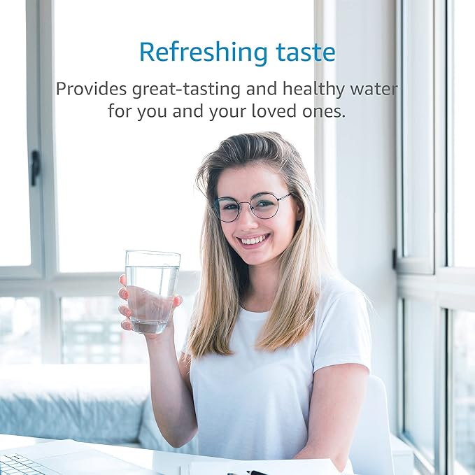 AQUA CREST DW80/90 Under Sink Water Filter, Replacement for Aqua-Pure® AP-DW80/90, AP-DWS1000, Kohler K-201-NA, Kohler K-202-NA, NSF/ANSI 42 Certified, 2 Pack, Model No.WF60-80/90
