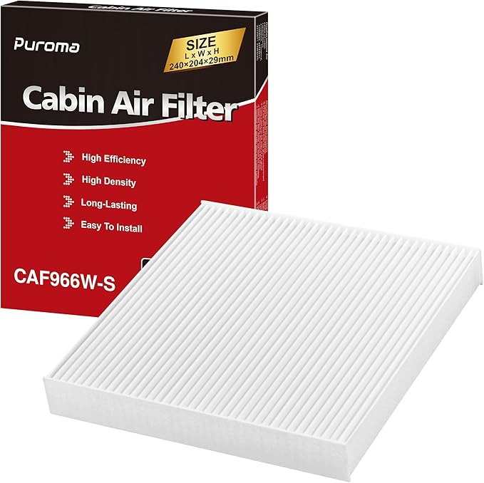 Puroma Cabin Air Filter, Replacement for 6091C, CP966, CF11966, Buick Enclave, LaCrosse, Cadillac ATS, CTS, Chevrolet Camaro, Cruze, Impala, Malibu, Silverado, GMC Sierra, Yukon