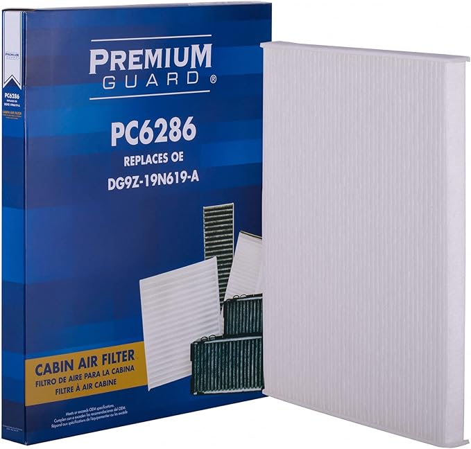 PG Cabin Air Filter PC6286 | Fits 2015-2024 Ford Edge, 2013-2020 Fusion, 2013-2020 Lincoln MKZ, 2019-2023 Nautilus, 2016-2018 MKX, 2017-2020 Continental