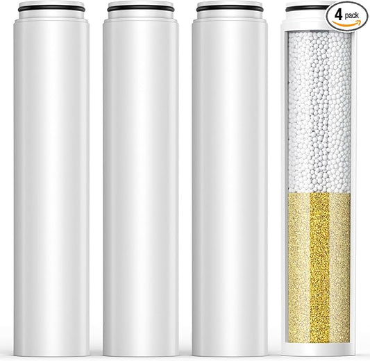 Upgraded Shower Filter Compatible with Cobbe Handheld Shower Head for Longer Filtration Duration, High Efficiency Replacement Water Filter for Hard Water Softening Chlorine Harmful Substance, 4 Pack