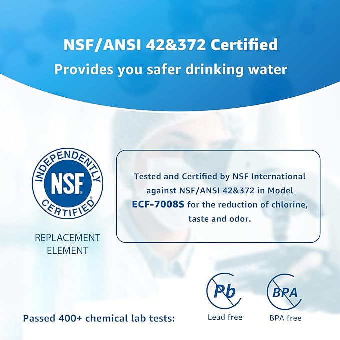Filterlogic FF08 Faucet Water Filter Replacement, Compatible with All PUR® PLUS Water Filter Replacement RF9999®, NSF 42 Certified, 9-Month, 900-Gallon, 3 Pack