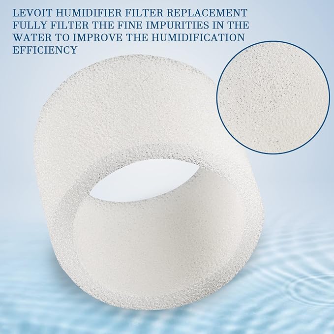 16-Pack Top Fill Humidifier Replacement Filters for LEVOIT LV600S, Superior6000S, OasisMist 450S, Classic160, Dual150, Dual200S, Classic300(S) Humidifiers | Upgrade