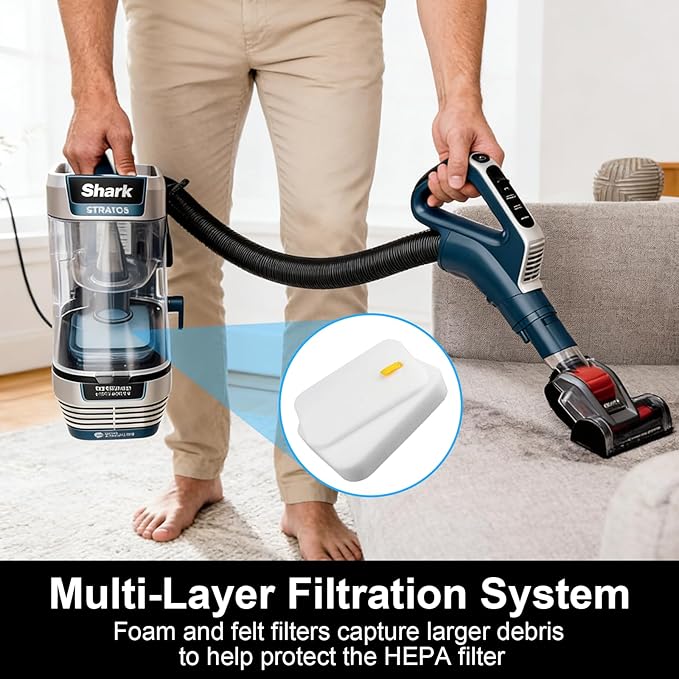 ZU102 Filters for Shark Rotator Pet Upright Vacuum ZU100 ZU102, Include 2 HEPA, 4 Foam & Felt Filter and 4 Odor Neutralizer Cartridges for Pet Homes, Reduces Hair Dust & Smell