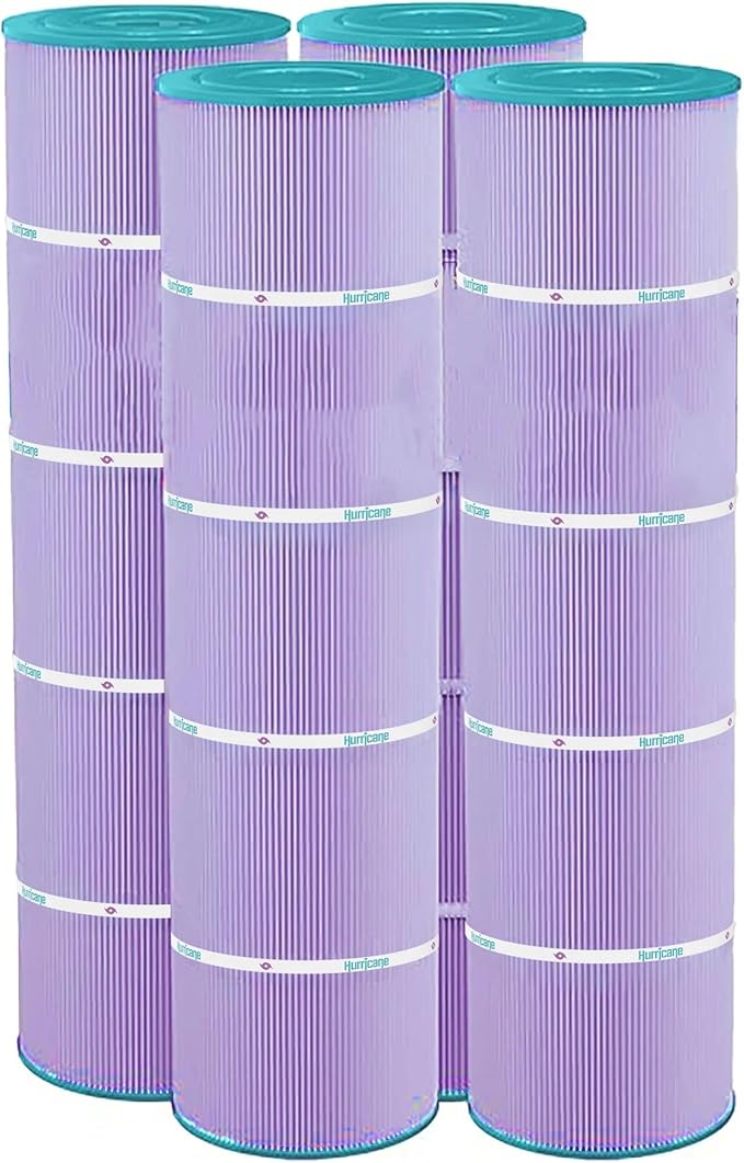 Hurricane HF7459-04 Platinum Purple Pool Filter Cartridge, 4 Pack – Fits Pleatco PJAN85, Unicel C-7459, Filbur FC-0800, Jandy CCL340/CV340