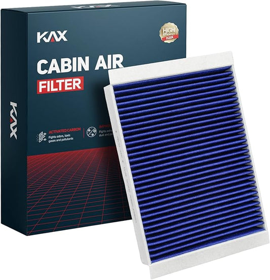 KAX Premium HEPA Cabin Air Filter with Dual Active Carbon, CF12152 Replacement for Ford Mustang 2015-2024, Mustang 2.3/5.0L 2025-2026, Strong Adsorption Passenger Compartment Air Filter
