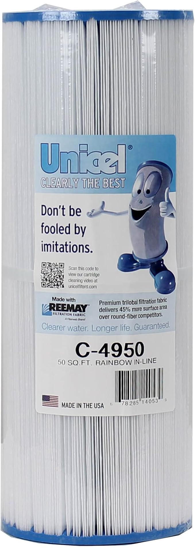 Unicel C-4950 50 Square Foot Media Replacement Pool Hot Tub Spa Filter Cartridge with 212 Pleats (6 Pack)