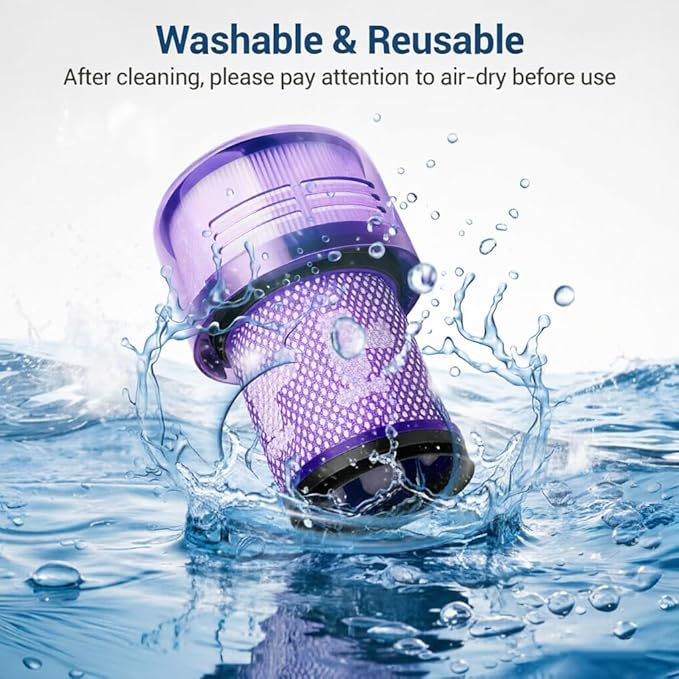 2 Pack Filter Replacement for Dyson V12 Detect Slim, V12 Slim, SV30, SV34, SV35 Cordless Vacuum, Compare to Part 971517-01（NOT for SV12 & V15 Vacuum）