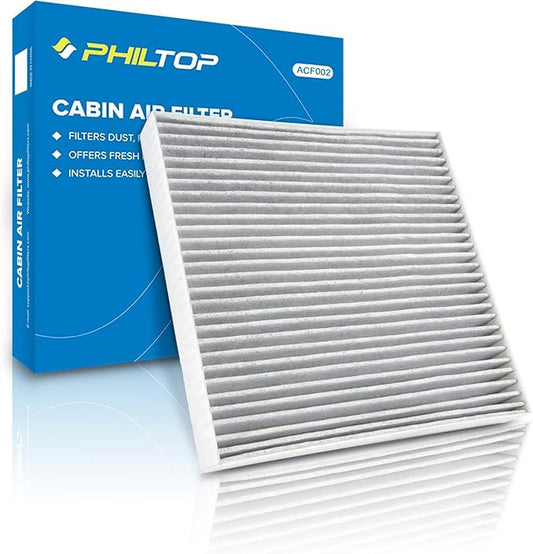 PHILTOP HEPA Cabin Air Filter w/Activated Carbon, Compatible with CF12820 Hyundai Tucson, Elantra, Santa Fe, Sonata, Santa Cruz, Ioniq 5, Ioniq 6, Elantra N, Kona, Kia Sportage, Sorento, K5, Niro, EV6
