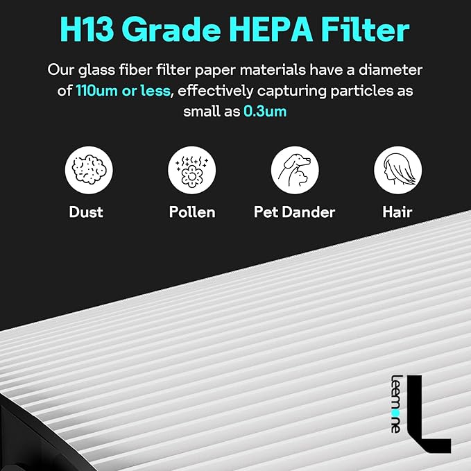 Leemone 360° Combi 2 in 1 HEPA+Carbon Replacement Filter Compatible with Dyson HP1 TP06 HP06 PH02 PH01 PH03 PH04 HP09 TP09 HP07 TP07 TP10 HP10, H13 Grade True HEPA Replacement Filter
