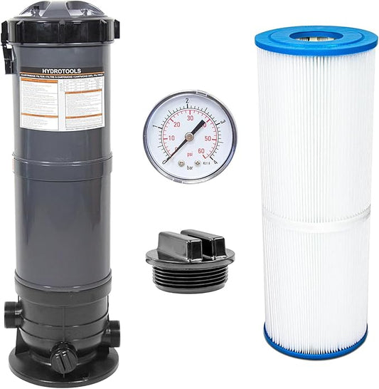 SWIMLINE HYDROTOOLS Above-Ground Pool Cartridge Tank & Replacement Filter Element - 70 Sq. Ft. High-Performance Filtration, Sure-Flo System, Pump or Base Not Included