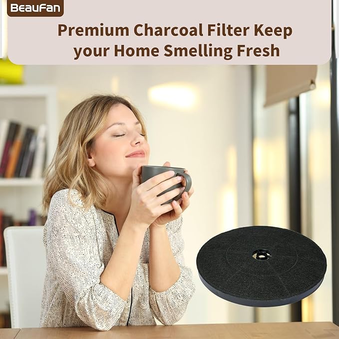 4 ‎WRHF004S2 Carbon Charcoal Filters Compatible with Winflo 30 In. Convertible Under Cabinet Ductless/Stainless Steel Glass Island Range Hood
