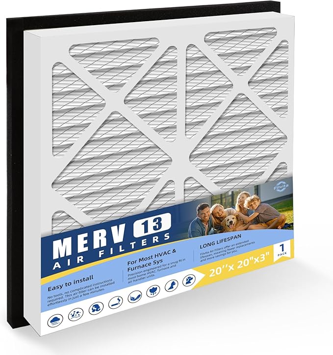 20x20x3 MERV 13 Air Filter Replacement Compatible with Zephyr VGF Series Whole Home Return Air Grille Filter Pleated Design Easy Installation (1pack)