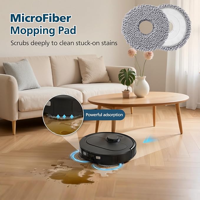 QV 35A Replacement Accessories for Roborock QV 35A / QV 35S / Qrevo S Pro Robot Vacuum, 2*Main Brush, 6*Side Brush, 4*Filters, 6*Mop Pads, 6*Dust Bag, 2*Tools