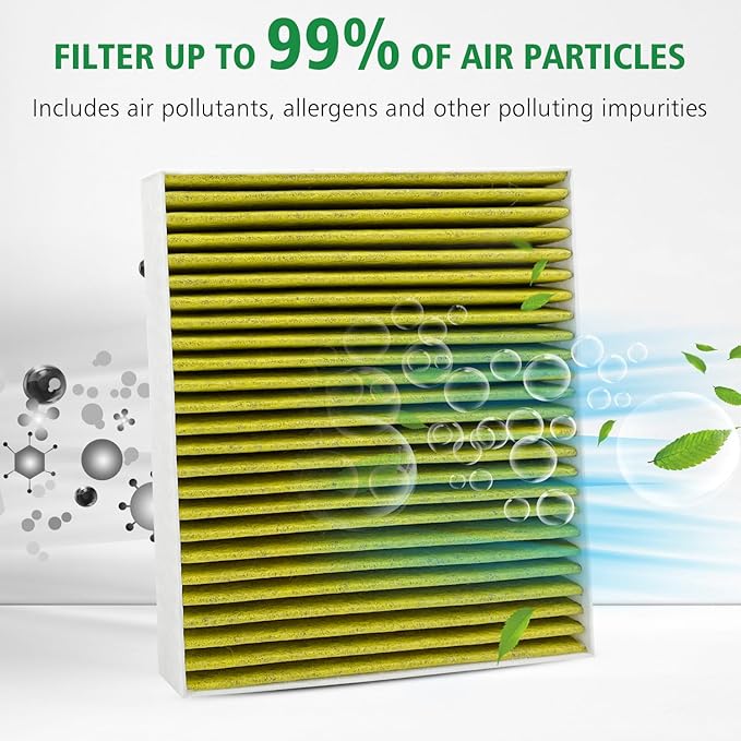 Capume 2PCS Cabin Engine Air Filter Kit JM5Q0 JM9620 Fits for 2018-2025 Atlas, 2020-2025 Atlas Cross Sport, Replacement for 5Q0-819-653, CF11643, 3QF129620