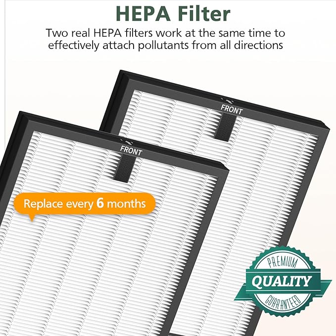 HY4866 Replacement Filter Compatible with MORENTO HY4866, WESTHEY HY4866, YIOU M1 Air Purifier, 3-in-1 Filters (Extra 4 Pre-filter) Enhanced Version for HY4866, 4 Pack
