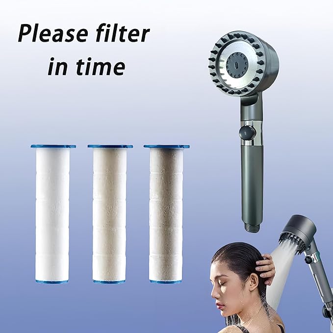10Pcs Shower Head Filter Drivese, 2.75 Inch Ion Shower Dropse Head Filter PP Cotton Replacement Cartridge, Water Filter Core Cotton For Handheld Showerheads.