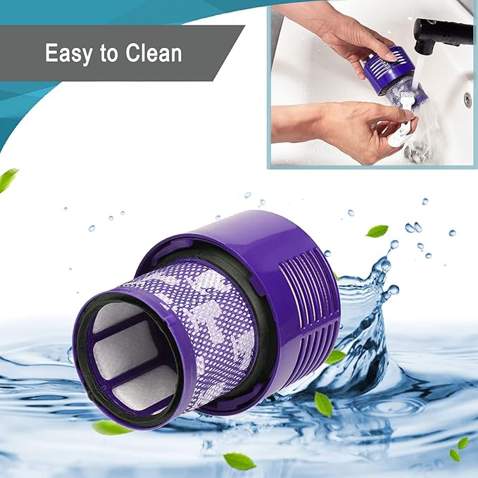 3 Pack V10 Filters Replacement Parts Compatible with Dyson V10 Cyclone Series, Cyclone V10 Absolute, Cyclone V10 Animal, V10 Total Clean, SV12, Replace Part No. 969082-01