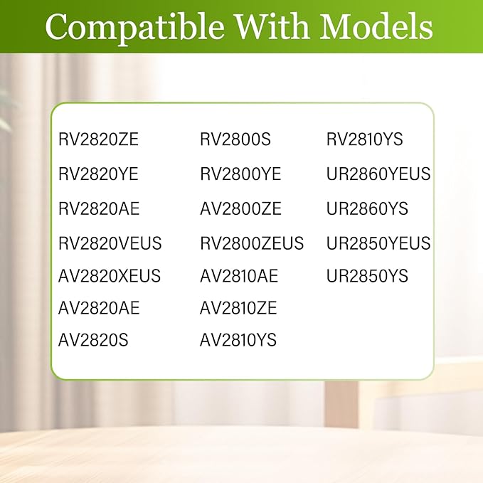10Pcs Replacement Parts for Shark RV2820ZE RV2820YE RV2820AE RV2820VEUS AV2820XEUS AV2820AE AV2820S RV2800S AV2810AE RV2810YS UR2850YS UR2860YEUS Accessories Kit with Main Brush, Filters, Side Brushes