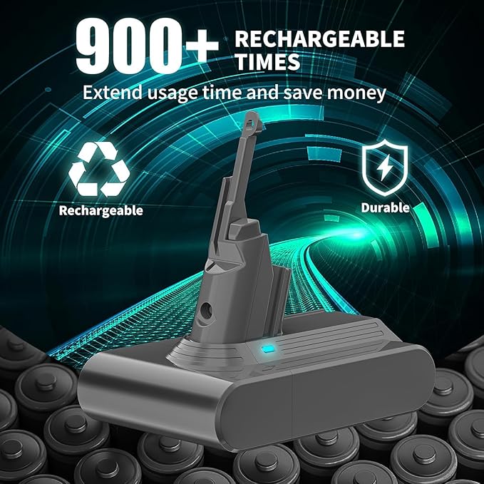 EGR Upgrade 21.6V V7 Battery Replacement Compatible with Dyson SV11 V7 Motorhead/Animal/Trigger/HEPA/Car+Boat/Absolute Handheld Cordless Vacuum Cleaners. (Not Fit V6, V8, V10)