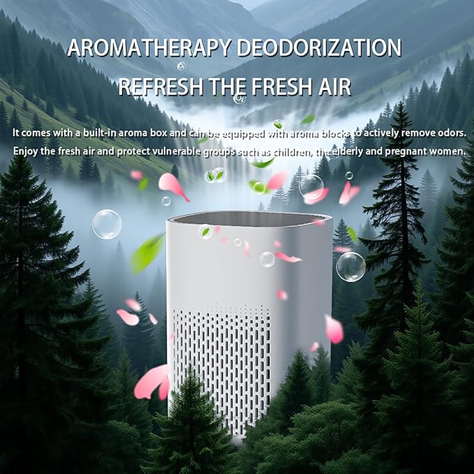 Quiet Compact Air Purifier for Desktop Use – Effective Odor Remover for Bedroom, Kitchen, and Office – HEPA Filter Traps Pet Hair, Smoke, and Airborne Irritants, Keeps Small Spaces Fresh