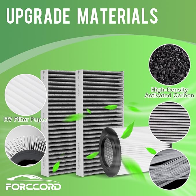 Cabin & Engine Air Filter Fit for Honda Civic 2002-2005, CR-V 2002-2006, Element 2003-2006, Acura RSX 2002-2006 Activated Carbon Cabin Filter Replace#CF10135 17220-PNA-003 Car Accessories