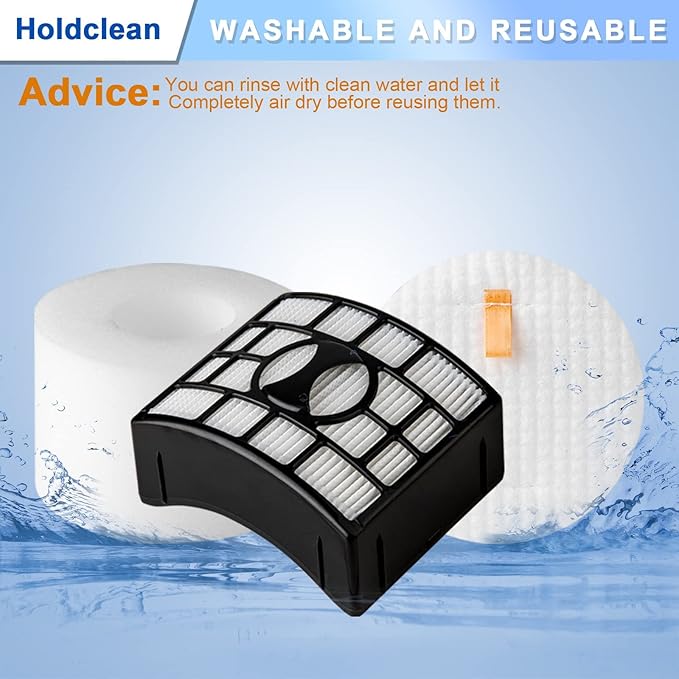 UV700 Vacuum Filters Replacement for Shark DuoClean Lift-Away Upright Vacuum NV770, NV771, NV611, Replacement Parts XFF600 XHF600 (2 HEPA + 4 Foam + Felt Filter)