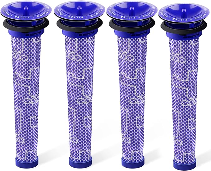 3Pack Replacement Pre Filters for Dyson - Vacuum Filter Compatible Dyson V6 V7 V8 DC59 DC58 Replaces Part 965661 01 (4Pack)