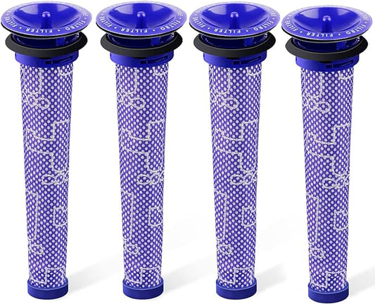 3Pack Replacement Pre Filters for Dyson - Vacuum Filter Compatible Dyson V6 V7 V8 DC59 DC58 Replaces Part 965661 01 (4Pack)