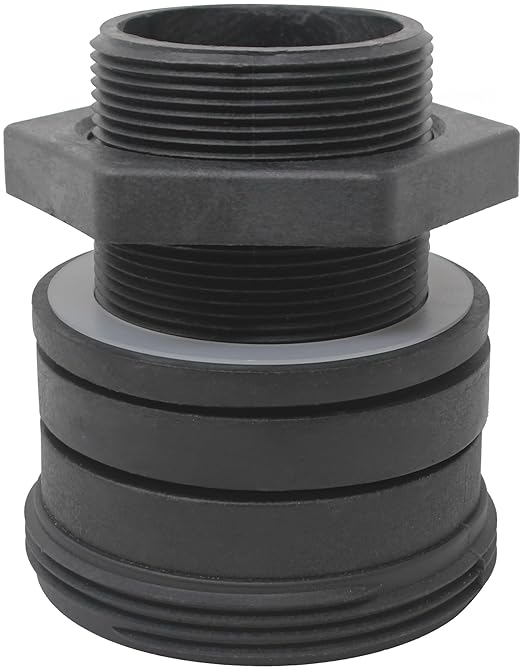 Bulkhead Replacement Kit Compatible with Pentair 154714 Triton II Pool and Spa Sand Filter Black