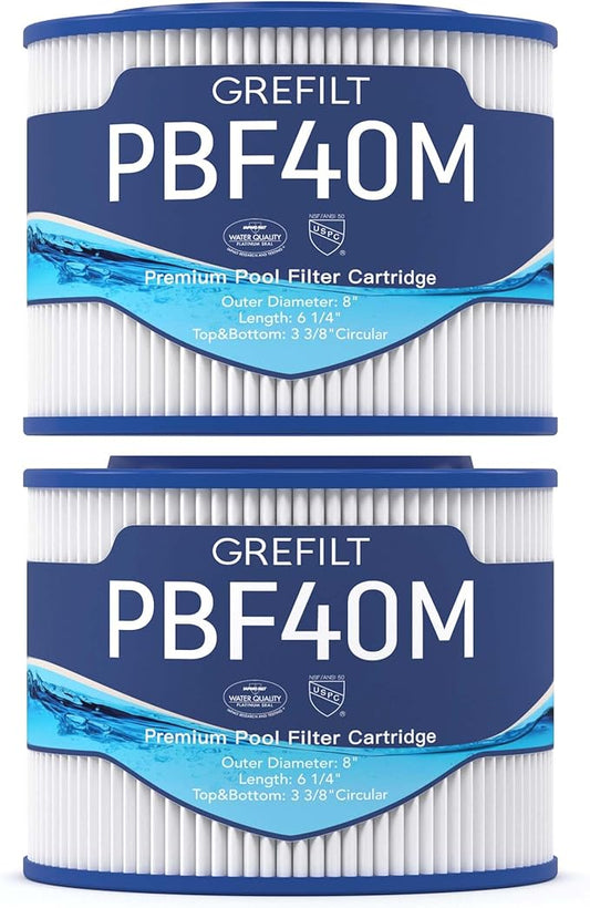 10-00282 Hot Tub Filter Compatible with Bullfrog Spa Filter, Wellspring 30 Coreless 10-00282, Pleatco PBF40M, 30 sq.ft. 2-Pack