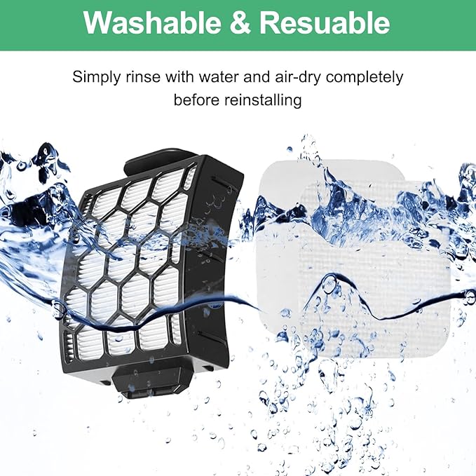 Alrens UV900 Replacement Filter Kit for Shark UV900 Performance Plus Lift-Away Upright Vacuum, Includes 2 Filters, 4 Foam & Felt Filters & 4 Odor Neutralizer Cartridges