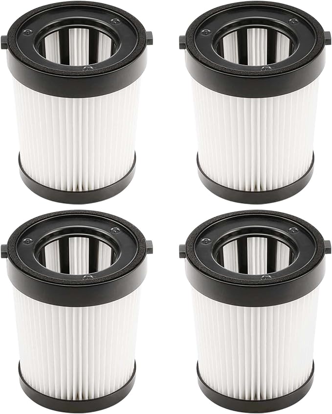 Vacuum Filter Replacement Compatible with Fabuletta FSV001/FSV101,Girnoor G160/G165, Lubluelu 202, Oraimo OSV-102, VL732 Stick Vacuum Cleaners （With Tap) - 4 Pack