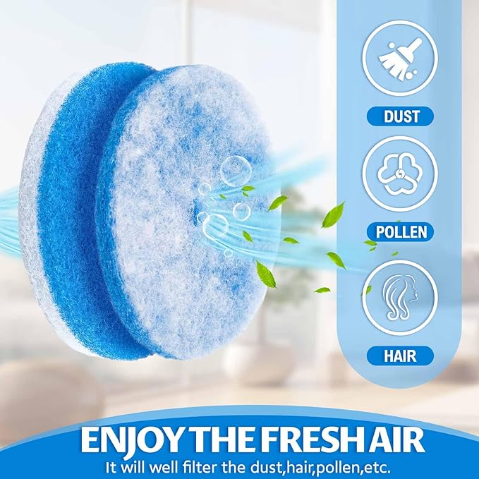 Ziliny 10 Pack RV AC Filters 5.25 Inch Round RV Filters Replacement for Air Conditioner Vent Compatible with MERV 6 AC Filter(Circle with Hole)