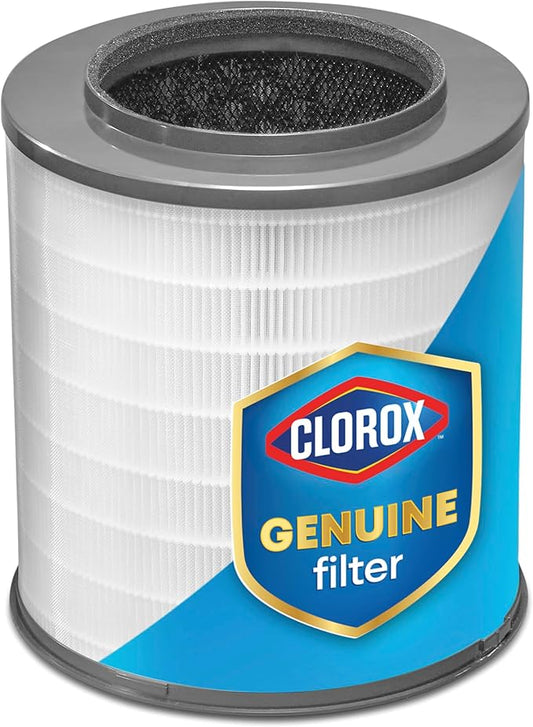 Clorox Medium Room Air Purifier True HEPA Replacement Filter, 1,000 Sq. Ft. Capacity, Removes 99.97% of Allergens up to 0.1 Micron, Compatible with 11030 & 11031, 1 Count (12030)