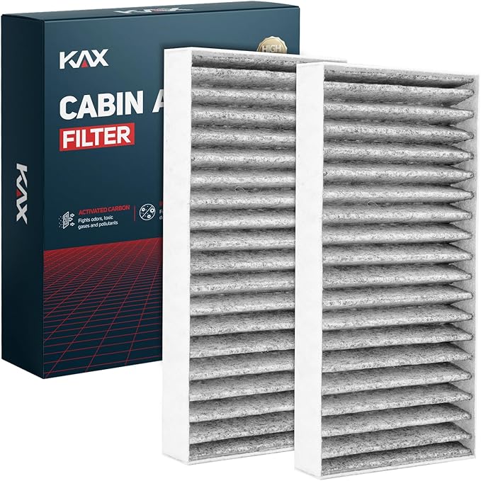 KAX HEPA Cabin Air Filter with Activated Carbon, CF11777, CP777 Replacement for Jeep Wrangler 2011-2017, Wrangler JK 2018, Passenger Compartment Air Filter, 1Set