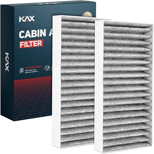 KAX HEPA Cabin Air Filter with Activated Carbon, CF11777, CP777 Replacement for Jeep Wrangler 2011-2017, Wrangler JK 2018, Passenger Compartment Air Filter, 1Set