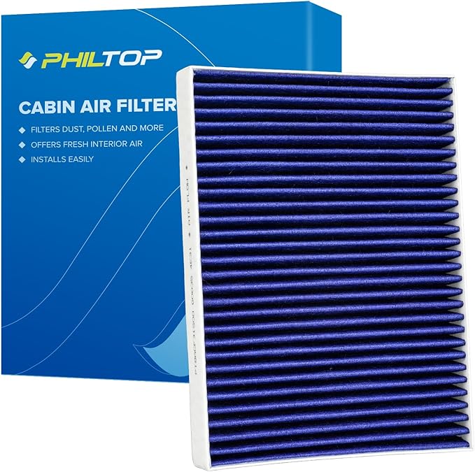 PHILTOP Premium HEPA Cabin Air Filter w/Dual Activated Carbon, Compatible with CF11854 Nissan Rogue 2014-2020, Rogue Sport 2017-2022, Carbon Filter Up Dust Pollen Odor