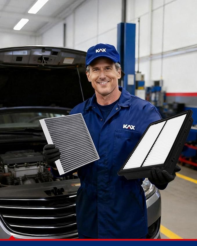 KAX Engine & Cabin Air Filter Kit, Replacement for Kia Telluride 2020-2025, Hyundai Santa Fe 2019-2020, Replace# CA11943 CF10735