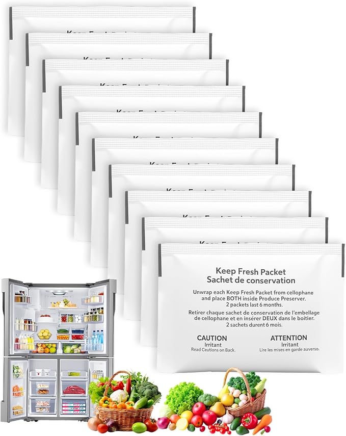 10 Packets- 5 Pack W10346771A Refrigerator Produce Saver Refills Compatible with Fresh Flow Refrigerator Air Filter, Fridge Deodorizer Fit 2117689 AH3503014 EA3503014 PS3503014 P1KC6R1