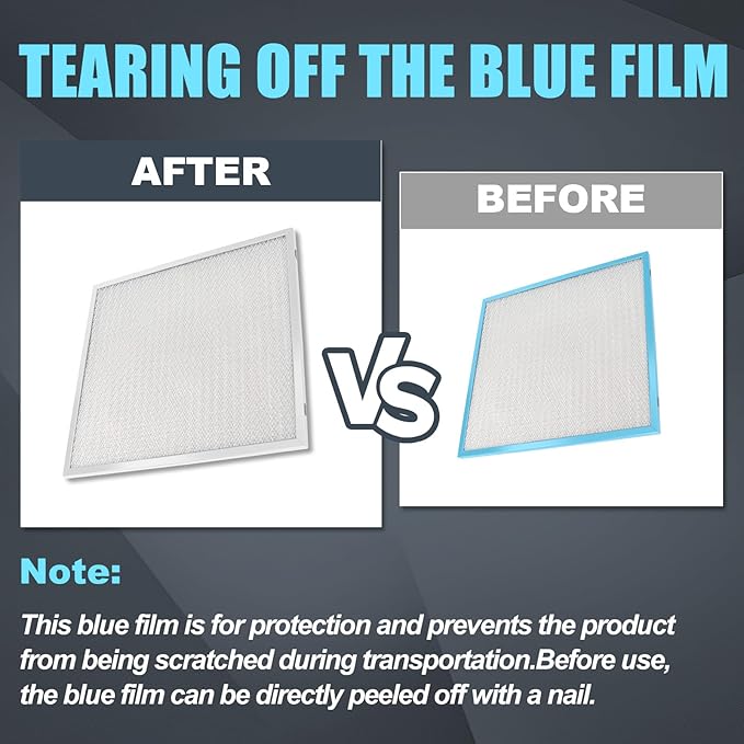 99010316 Range Hood Filter 11 1/4" x 11 3/4" x 3/8" Compatible with Broan Nutone S99010316 WA65AF BPQTAF NTK7450000 990721400 990721400A Kenmore Sears QT20000 Series, Aluminum Grease Filter (2 Pack)