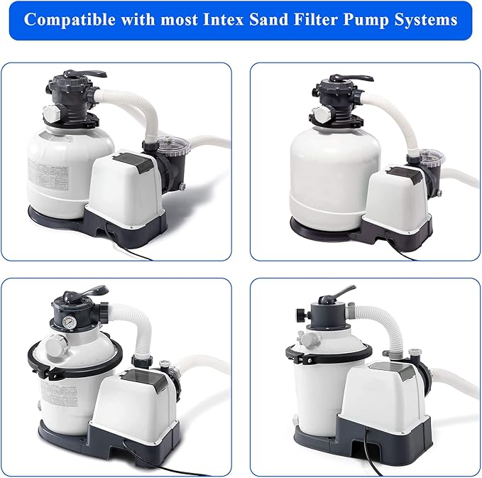 Sand Filter Replacement Parts Compatible with Intex Krystal Clear Sand Filter Pump for Above Ground Pools,Pool Filter Pump Gaskets Replacement for Intex 25013 O Rings,1 Pack(12 Pieces)