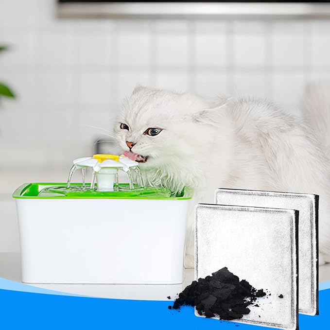 Cat Water Fountain Filter Fit for Premier Pet Fountain Filters Replacement, Pet Filter Replacement Compatible with Petsafe Aqua Fountain Aqua Cube, Aqua Falls & Current Fountain 8PCS