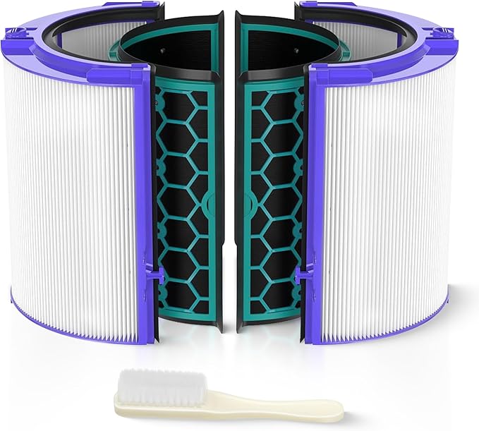 TP04 Replacement Filter | 360° Combi Glass HEPA & Activated Carbon Filter | Compatible with Dyson HP04, TP04, DP04, TP05, DP05 Air Purifi-er | Perfect Fit & Reliable | Easy to Install