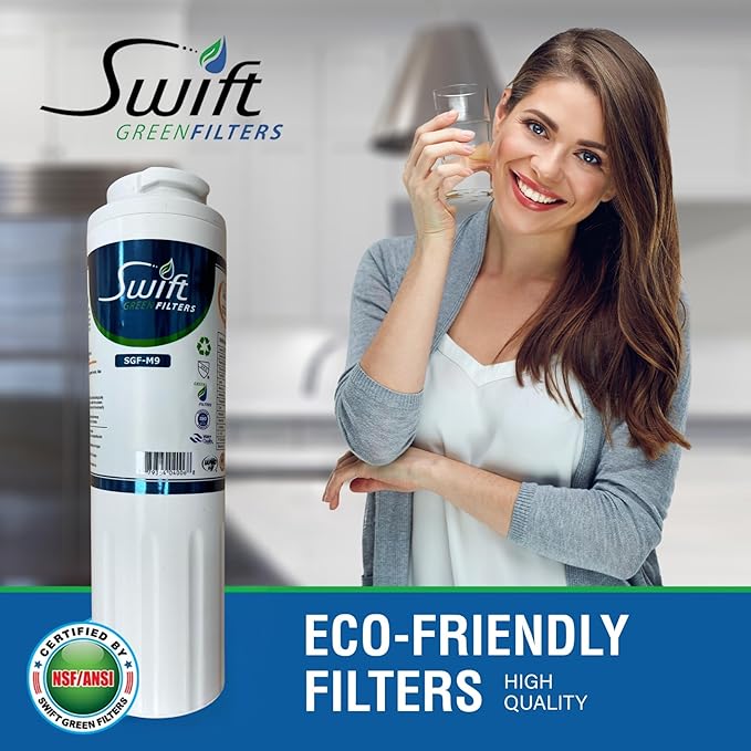 Swift Green Filters SGF-M9 Replacement Refrigerator Water Filter for UKF8001,EDR4RXD1,Filter 4,EFF-6007A,46-9005,46-9006,CLCH101,PuriClean II 67003526 (3 Pack) Made in USA