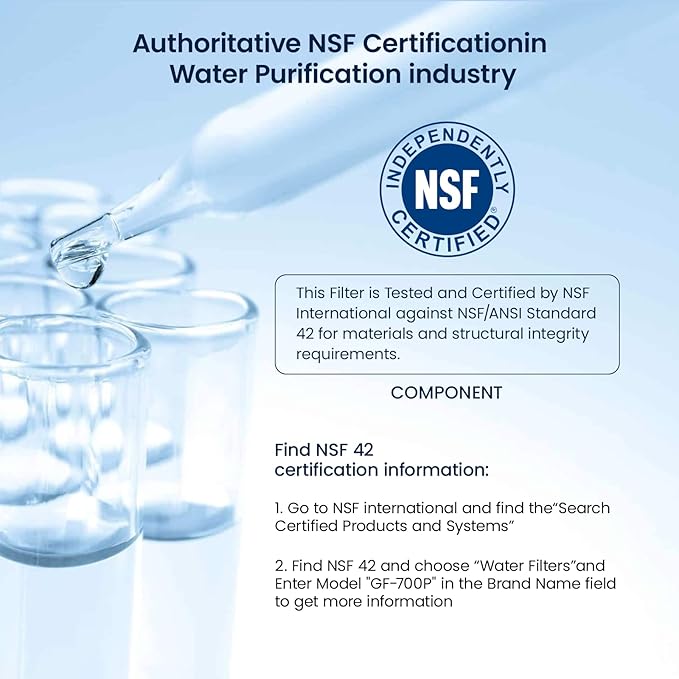 GLACIER FRESH for LG LT700P Refrigerator Water Filter, Replacement for LT700PC, ADQ36006101, ADQ36006102, RWF1200A, Kenmore 9690, AGF80300801, LFXC24726S, LMXS27626S 4 Packs