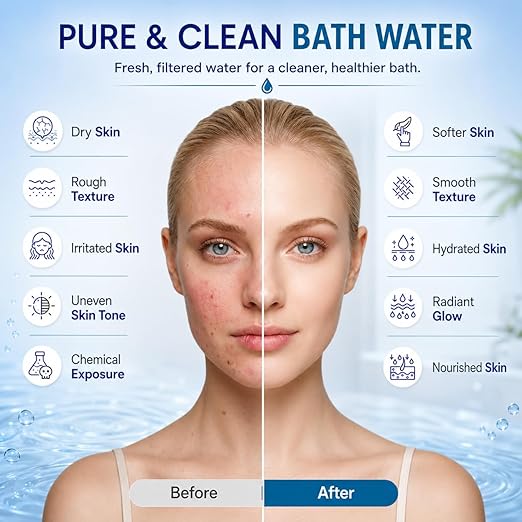 Crystal Quest Bath Ball Filter for Tub Faucet, Bathtub Water Filter, BPA-Free Bathtub Filter, Removes Chlorine, Lead & Impurities, Improves Skin, Hair & Nails, Long Lasting, Fits Most Tubs - White
